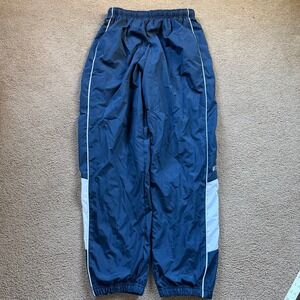 Y2K Reebok Track Pants Men's Medium Blue Skater Lined Cuffed Baggy